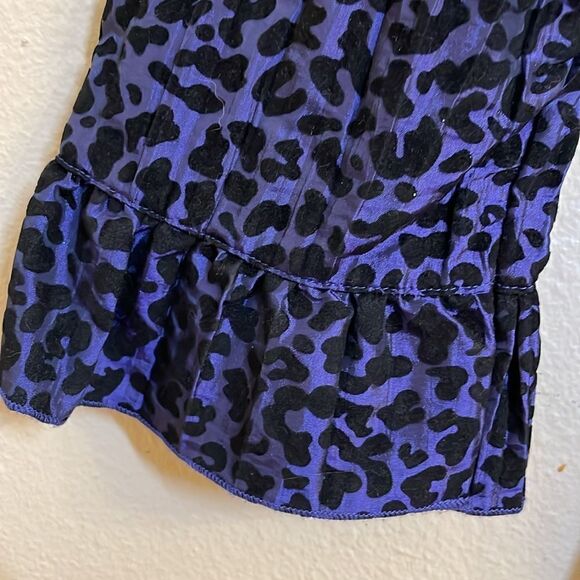 Harve Benard Crinkle Blouse Goth 3/4 Sleeve Button Down Ruffle Detail Medium - Picture 10 of 13